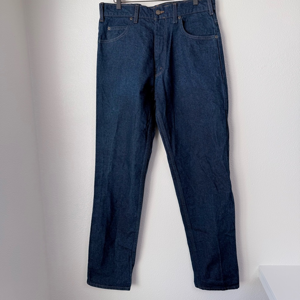 Prison Blues Rigid Indigo Blue Jeans Made in USA Workwear 35x34